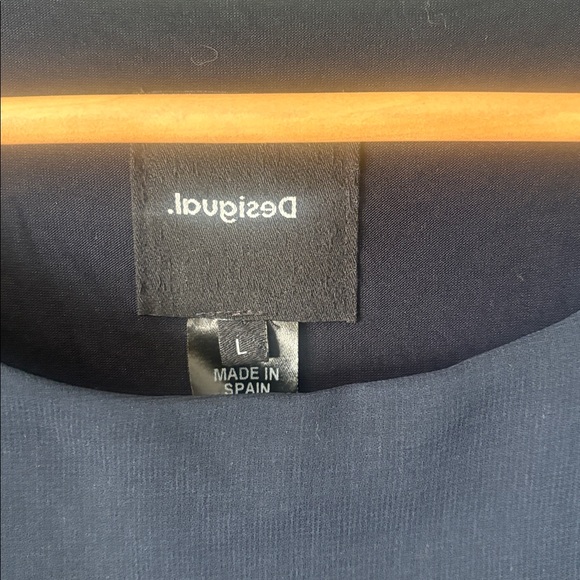 Desigual Siena Navy Long Sleeved Shift Dress Florals Knee Length Sz L - Picture 7 of 10